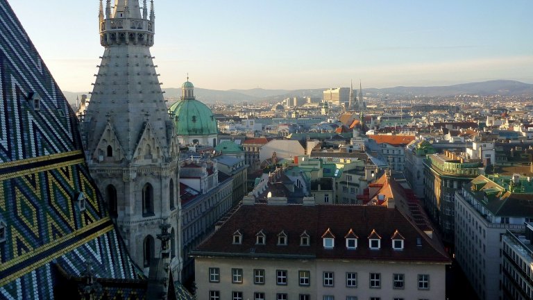 Blick über Wien.