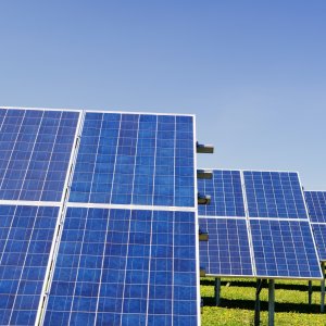 Solarpanels im Solarpark